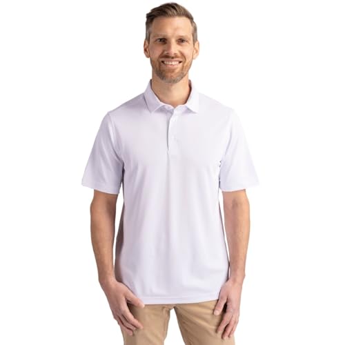 Cutter & Buck Herren Short Sleeve Virtue Eco Pique Recycled Polo Shirt Polohemd, Weiß, 3X-Groß von Cutter & Buck