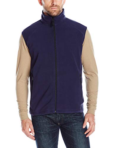 Cutter & Buck Herren Summit Microfleece-Weste mit Durchgehendem Reißverschluss Fleeceweste, Navy, Large von Cutter & Buck