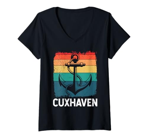 Damen Cuxhavener Nordsee Urlaub CUXHAVEN Lustig Cuxhaven T-Shirt mit V-Ausschnitt von Cuxhaven Geschenk Nordsee Shirt Cuxhavener