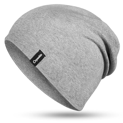Cuyankin Mütze Damen Herren, Slouch Beanie Mütze aus Baumwolle, Leicht & Atmungsaktiv Dünne Mütze, Weich Doppellagig Longbeanie Perfekt für alle Jahreszeiten Cuyankin Mütze Damen Herren, Slouch Beanie Mütze aus Baumwolle, Leicht & Atmungsaktiv Dünne Mütze, Weich Doppellagig Longbeanie Perfekt für alle Jahreszeiten von Cuyankin
