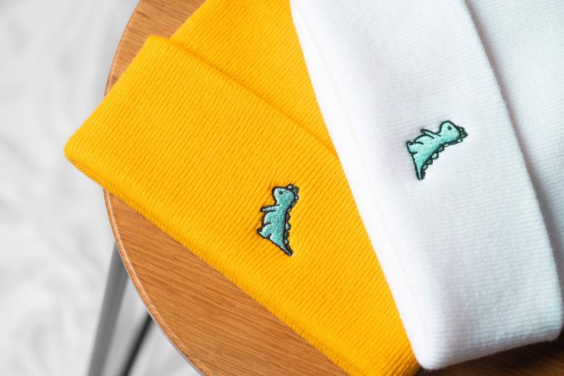 Dinosaurier Stickmütze - Superweiche Unisex Wintermütze Mit Dino Stickerei von CuzyCo