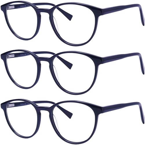 Cvantus Premium Lesebrille 3er Pack | Verschreibungsbrillen-Qualität, Hergestellt von Optikern | Blaulicht- und UV-Blocker, Antireflex, Antistatisch | Schwarz Rund Lesebrille Herren & Damen +1.50 Cvantus Premium Lesebrille 3er Pack | Verschreibungsbrillen-Qualität, Hergestellt von Optikern | Blaulicht- und UV-Blocker, Antireflex, Antistatisch | Schwarz Rund Lesebrille Herren & Damen +1.50 von Cvantus