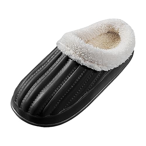 Cvanxluy Hausschuhe Plüsch Weiche Baumwolle rutschfeste Pantoffel Unisex Couple Flauschige Bequem Hüttenschuhe Damen Wärme Plüsch Slippers Elegant Puschen Flache Schlappen von Cvanxluy