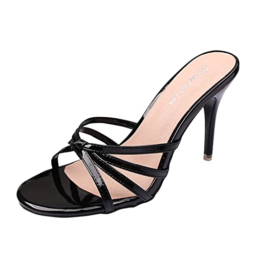 Damen Sandalen Elegant Von Elegant Damen Sandalen Sale Damen Mit Absatz Pantoletten Damen Schwarz Gold Natur Kork-Fussbett Offene Damen Hausschuhe Mode Flip Flops Sexy Pantoletten Damen Mit Absatz von Cvanxluy