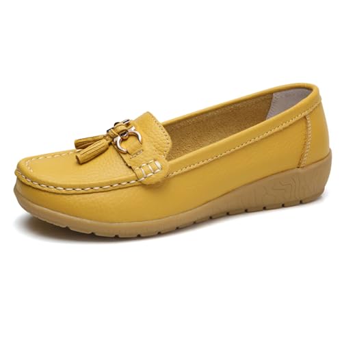 Discount, Bequeme Mokassin Damen Slip-On Flach Casual Leichte Loafers Wanderschuhe Basic Outdoor Moccasins Freizeitschuhe Runde Zehe Halbschuhe Lässige für Frauen 41 von Cvanxluy