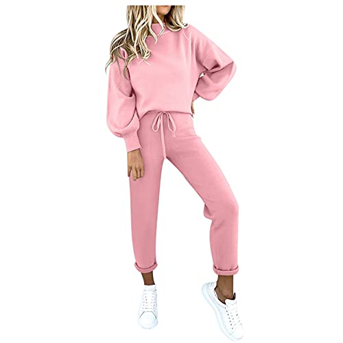 Jogginganzug Damen Trainingsanzug Oversize Hausanzug Lang Bunt Kuschelig Sportanzug Elegant Warm Freizeitanzug Kuschelig Jumpsuit Jogginganzüge Modern Große Größen Sportset 2 Teilig Homewear Winter von Cvanxluy