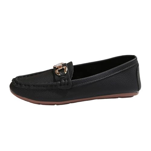 Mokassin, Bequeme Mokassin Damen Slip-On Flach Freizet Elegant Freizeitschuhe Moccasins Basic Atmungsaktiv Halbschuhe Wanderschuhe Outdoor Leichte Loafers Casual für Frauen 39 von Cvanxluy