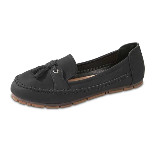 Mokassin Damen, Bequeme Mokassin Damen Slip-On Flach Basic Outdoor Loafers Halbschuhe Sommer Casual Wanderschuhe Moccasins Freizet Leichte Freizeitschuhe für Frauen 41 von Cvanxluy