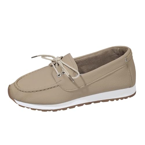 Mokassin Damen, Mokassins Damen Sommer Slip-On Flach Lässige Atmungsaktiv Loafers Freizeitschuhe Basic Elegant Wanderschuhe Moccasins Bequeme Leichte Halbschuhe Outdoor für Frauen 42 von Cvanxluy