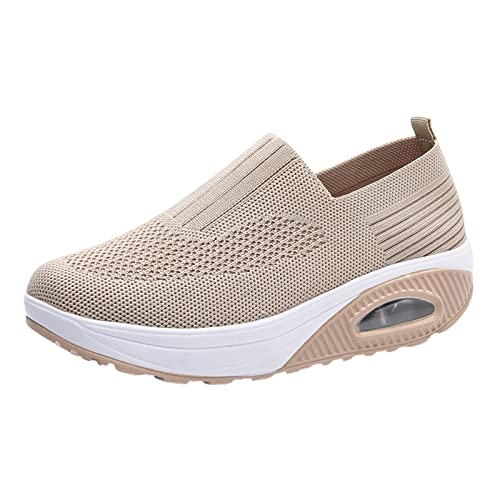 Orthopädische Schuhe Damen Sommer Sneaker, 2023 Neu Luftpolster Mesh Diabetiker Turnschuhe Mit Luftkissen, Weich Bequeme Slip on Walkingschuhe Sandalen Sportschuhe Sportschuhe Freizeitschuhe Frühling von Cvanxluy