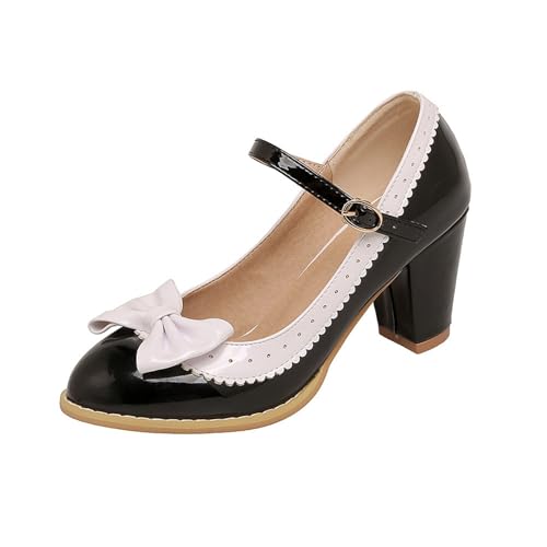 Pumps Blockabsatz Damen, Halbschuhe Damen Elegant mit Absatz Runde Zehe Breite Füße Japanische Sommerschuhe Plateauschuhe Leichte Trachtenschuhe Pumps Basic Dirndl Damenschuhe Regular Fit für Frauen Pumps Blockabsatz Damen, Halbschuhe Damen Elegant mit Absatz Runde Zehe Breite Füße Japanische Sommerschuhe Plateauschuhe Leichte Trachtenschuhe Pumps Basic Dirndl Damenschuhe Regular Fit für Frauen von Cvanxluy
