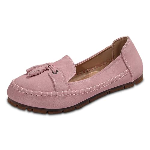 Schuhe Damen elegant, Bequeme Mokassin Damen Slip-On Flach Basic Outdoor Loafers Halbschuhe Sommer Casual Wanderschuhe Moccasins Freizet Leichte Freizeitschuhe für Frauen 41 von Cvanxluy