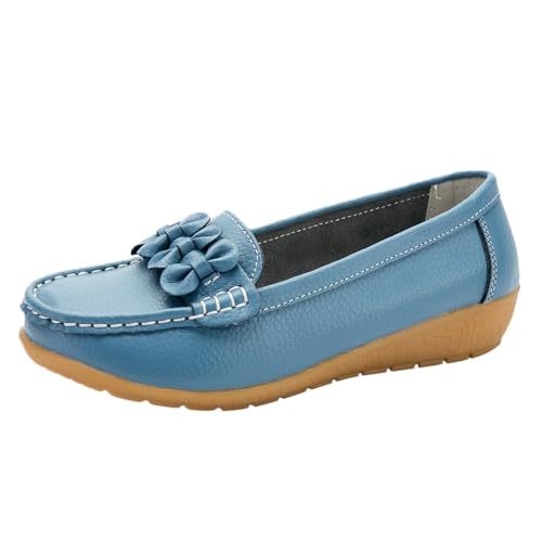 online Shop, Bequeme Mokassin Damen Slip-On Flach Runde Zehe Atmungsaktiv Freizeitschuhe Wanderschuhe Basic Outdoor Halbschuhe Moccasins Casual Loafers Elegant für Frauen 43 von Cvanxluy
