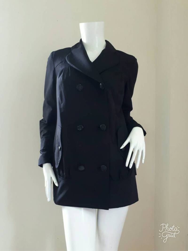 1990S Cacharel Schwarze Jacke/Baby Jane Blazer Größe Medium von CvintageLand