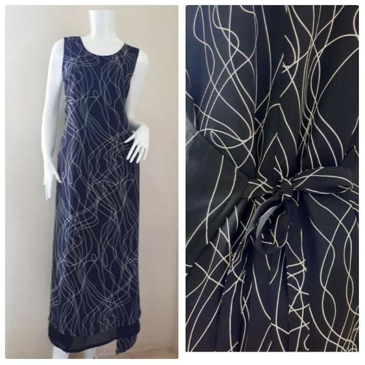 70Er Jahre Vintage Chiffon Print Kleid Gr. M Made in Japan von CvintageLand