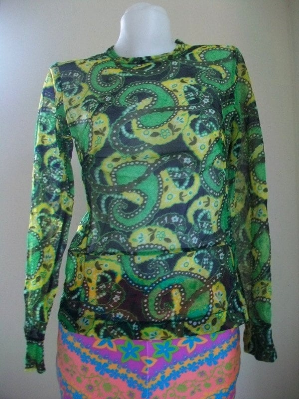 Comme Des Garcons Tricot Durchsichtige Bluse Kleine Größe von CvintageLand