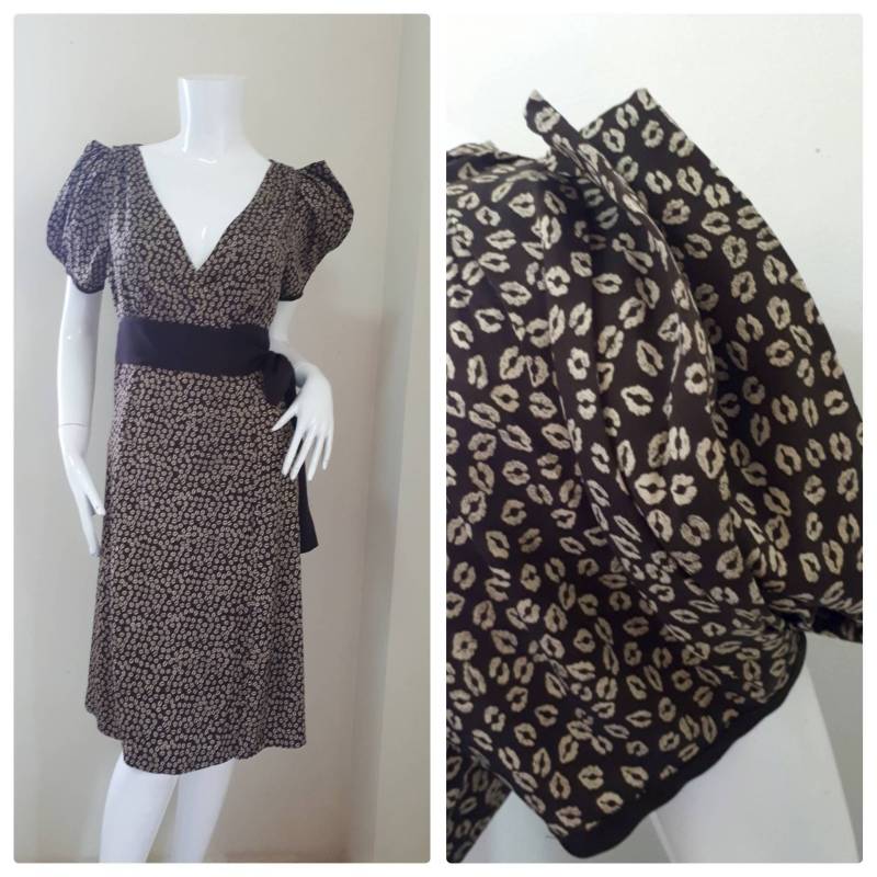 Diane Von Furstenberg Floral Print Wickelkleid Größe 62 cm von CvintageLand