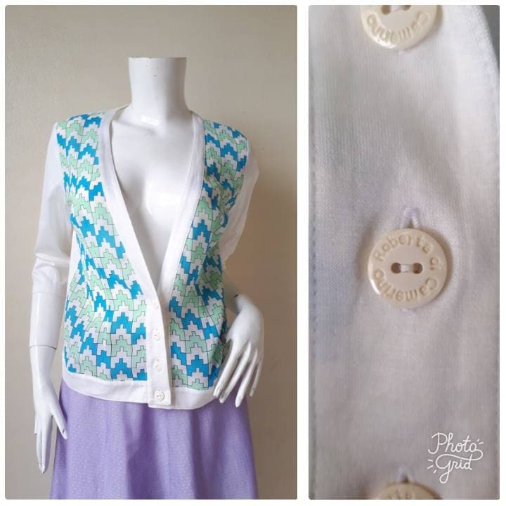 Roberta Di Camerino Jacke, Baumwoll Blazer Größe 38 S-M von CvintageLand