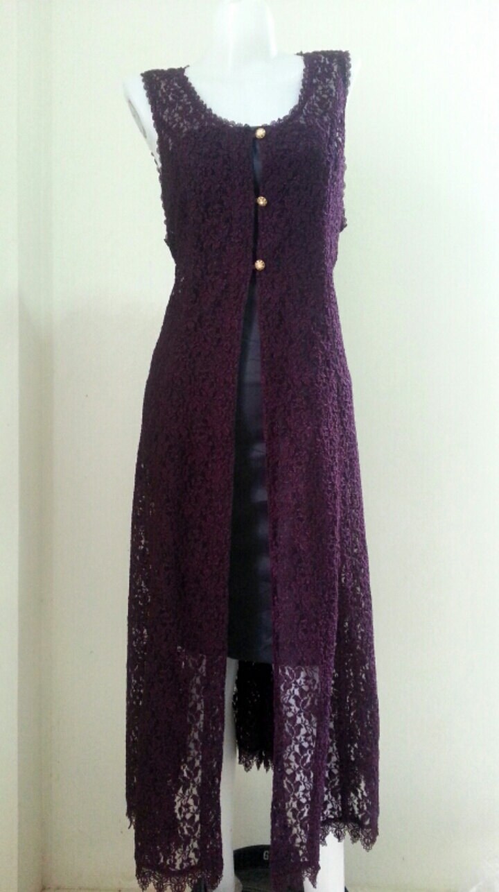 Vintage 70Er Jahre Spitzen Boho Blumen Kleid, Maxi Kleid Größe M-L von CvintageLand