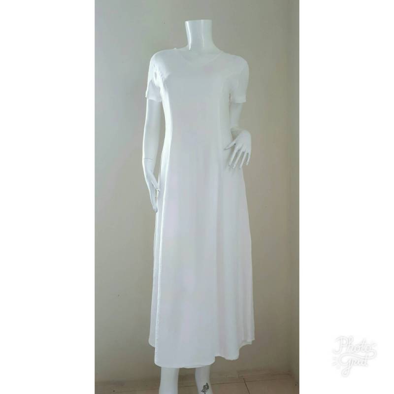 Vintage 80Er Jahre Laura Ashley Weißes Kleid/Sommertag Maxi Chiffon Garten Tea Party Größe 13 L von CvintageLand