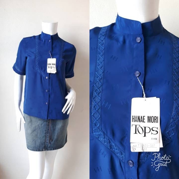 Vintage Hanae Mori Tops Seidenprint Gr. 7Jp. Klein von CvintageLand