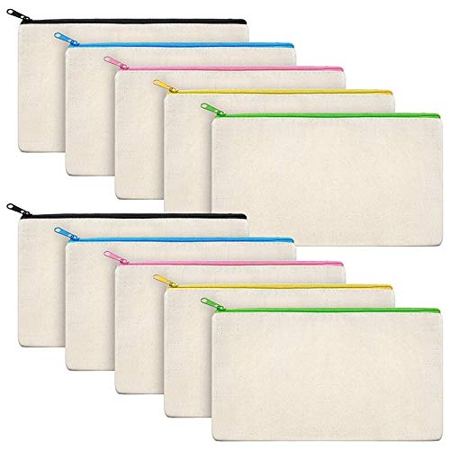 Cvoepobey 10 StüCk Leinwand Makeup Leinwand Reiß Verschluss Beutel Bleistiftetui DIY Bastel für Reisen DIY Bastel Schule Bunter Reiß Verschluss Cvoepobey 10 StüCk Leinwand Makeup Leinwand Reiß Verschluss Beutel Bleistiftetui DIY Bastel für Reisen DIY Bastel Schule Bunter Reiß Verschluss von Cvoepobey