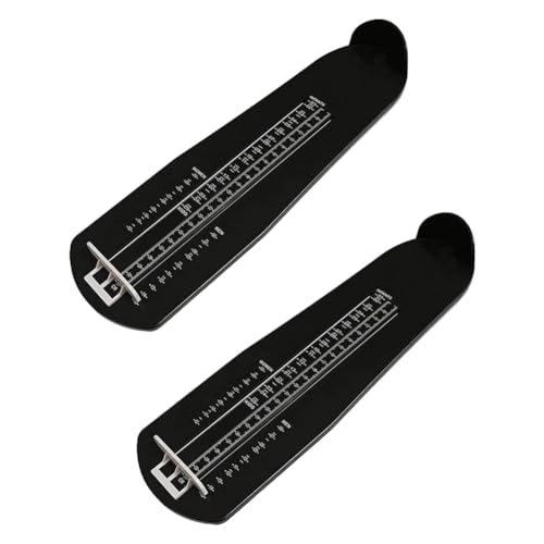 Cvoepobey Schuhmess-Fußgrößenmessgerät, Kunststoff-Schuhfußmessgerät für Erwachsene, Herren- und Damengröße, Einfach zu Bedienen, Langlebig, Feine Verarbeitung, 2 Stück von Cvoepobey