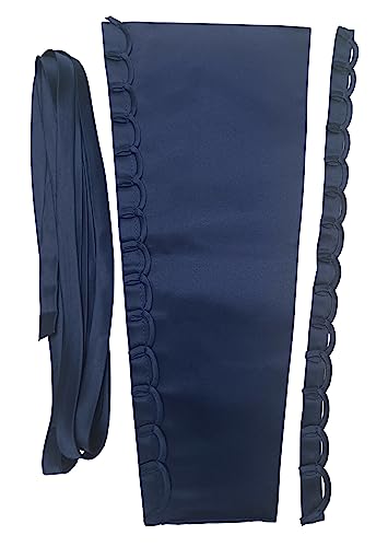 Cxapnstou Hochzeit Reißverschluss Ersatz Einstellbare Fit Satin Korsett Zurück Kit Lace up für Ballkleid, Marineblau, 18 von Cxapnstou