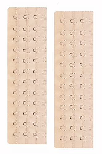 Cxapnstou Korsett-BH-Verlängerung (optional), 2 Stück, 2 Stück 12 Haken beige (24,5 cm lang, 1,9 cm Abstand), 12hook von Cxapnstou