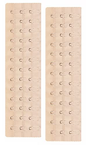 Cxapnstou Korsett-BH-Verlängerung (optional), 2 Stück, 2 Stück 13 Haken in Beige (25 cm/1,8 cm Abstand), 13hook von Cxapnstou