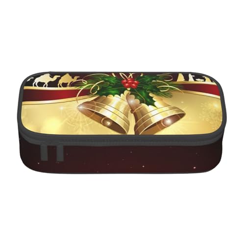 Cxzmnba Rot-goldenes Weihnachts-Federmäppchen für Jungen und Mädchen, Schulanfang, Studentenbedarf, Federmäppchen, Schwarz , Einheitsgröße, Taschen-Organizer von Cxzmnba