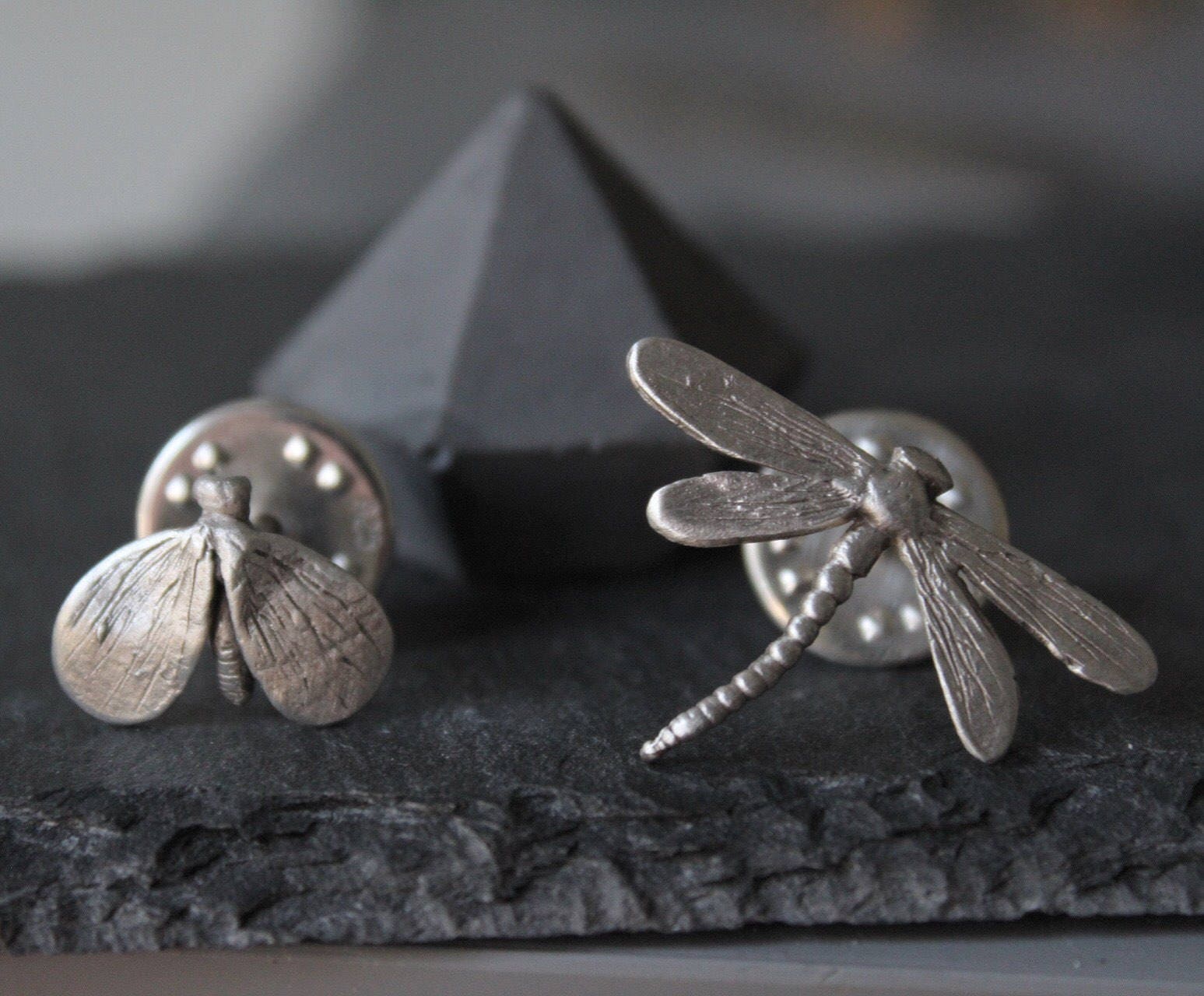 sterling Silber Insekten Brosche Set Libelle & Motte Tier Pins sterling Silber Insekten Brosche Set Libelle & Motte Tier Pins von CyKLu