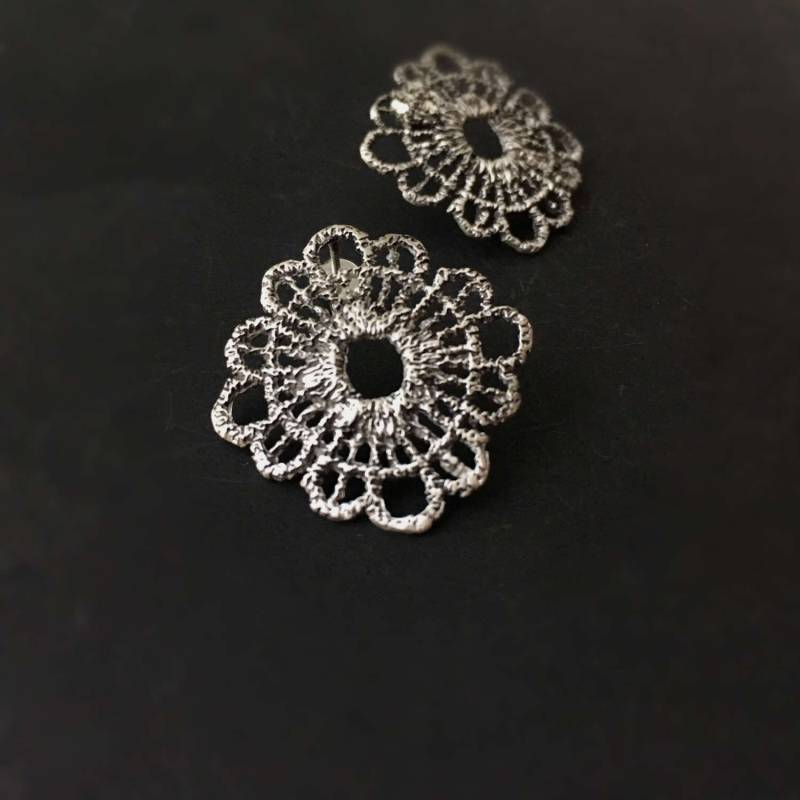 sterling Silber Spitze Ohrringe Boho Schmuck sterling Silber Spitze Ohrringe Boho Schmuck von CyKLu