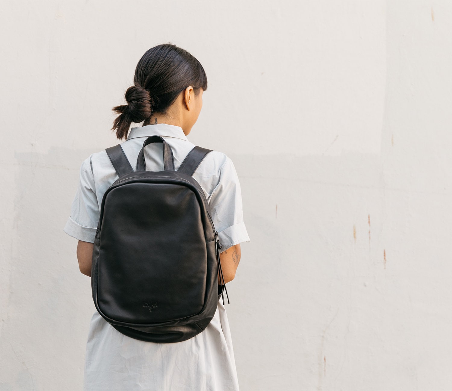 Lederrucksack Geldbörse, Computerrucksack, Damen Lederrucksack, Großer Rucksack, Schwarzer von CyanByMiriWeiss