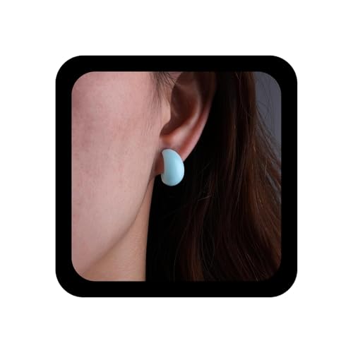 Cybche Blaue Acryl Klobige Reifen Ohrringe Harz C-förmigen Kreis Offene Reifen Ohrringe Vintage Niedlich Süßigkeiten Geometrische Ohrring Kleine Acryl Ohrstecker Ohrring Schmuck Für Frauen von Cybche