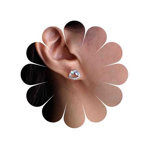 Cybche Boho Kristall Saturn Ohrringe Silber Strass Kugel Planeten Ohrringe Blau Cz Ohrstecker Ohrringe Winzigen Saphir Ohrringe Hohlen Kristall Kreis Ohrringe Schmuck Für Frauen von Cybche