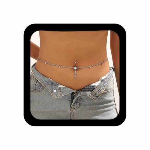 Cybche Boho Lange Strass Taille Körper Kette Funkelnde Kristall Baumeln Nabel Piercing Ring Bauch Gürtel Taille Kette Mit Bauchnabel Ring Sommer Strand Bikini Körper Zubehör Schmuck Für Frauen Cybche Boho Lange Strass Taille Körper Kette Funkelnde Kristall Baumeln Nabel Piercing Ring Bauch Gürtel Taille Kette Mit Bauchnabel Ring Sommer Strand Bikini Körper Zubehör Schmuck Für Frauen von Cybche