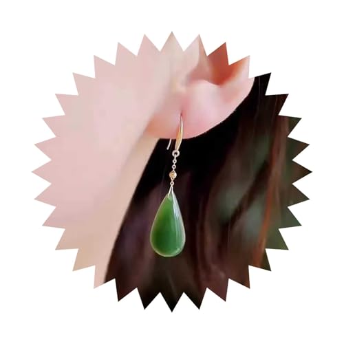 Cybche Boho Smaragdgrüne Tropfenohrringe Grüne Edelsteinohrringe Gold Smaragd Ohrringe Smaragd Tropfen Ohrringe Smaragd Birne Ohrringe Schmuck Für Frauen von Cybche