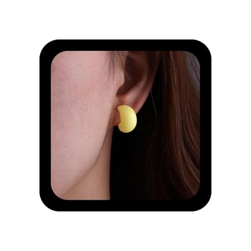 Cybche Gelbe Acryl Klobige Reifen Ohrringe Harz C Förmigen Kreis Offene Reifen Ohrringe Vintage Niedlich Süßigkeiten Geometrische Ohrring Kleine Acryl Ohrstecker Ohrring Schmuck Für Frauen von Cybche