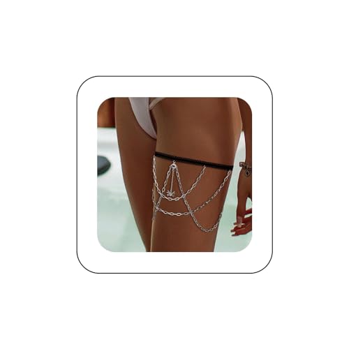 Cybche Geschichtet Oberschenkel Kette Quaste Oberschenkel Bein Kette Strand Bikini Körper Kette Bein Kette Silber Spinne Oberschenkel Kette Elastische Oberschenkel Kette Zubehör Für Frauen Und Cybche Geschichtet Oberschenkel Kette Quaste Oberschenkel Bein Kette Strand Bikini Körper Kette Bein Kette Silber Spinne Oberschenkel Kette Elastische Oberschenkel Kette Zubehör Für Frauen Und von Cybche