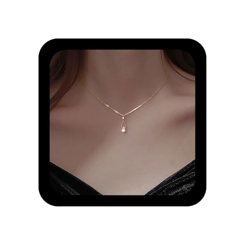 Cybche Vintage Hochzeit Strass Tränen Halskette Choker Funkelnde Kristall Tränen Anhänger Halskette Gold Minimalistische Dünne Kette Kleine Cz Wassertropfen Halsketten Schmuck Für Frauen von Cybche