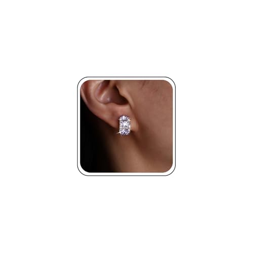 Cybche Vintage Zierlich Lila Kristall Ohrstecker Ohrringe Kleine Cz Offen Halb Reif Ohrringe Funkelnde C Geformt Strass Ohrring Hochzeit Pave Diamant Zirkonia Ohrring Minimalistischen Schmuck Für von Cybche