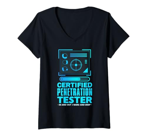 Damen Zertifiziertes Penetrationstester-Design T-Shirt mit V-Ausschnitt Damen Zertifiziertes Penetrationstester-Design T-Shirt mit V-Ausschnitt von Cyber Elite Designs