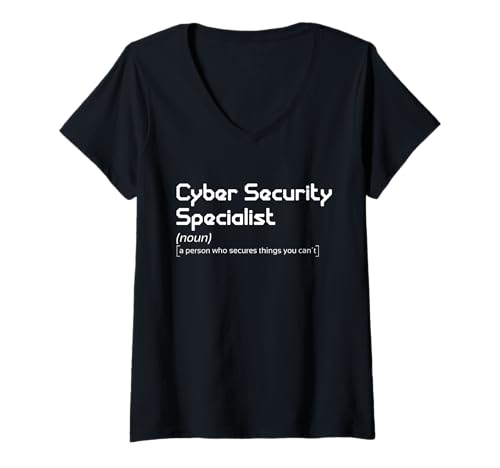 Damen Cybersecurity Professional IT Tech Nomen Programmer Hacker T-Shirt mit V-Ausschnitt von Cyber Security Graphic For Hacker & IT Technician