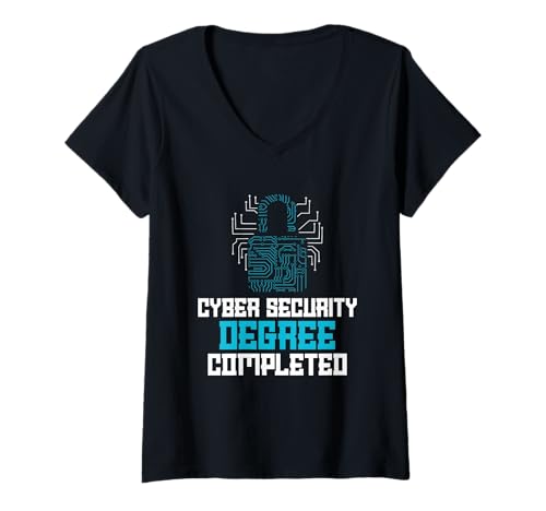 Damen Programmierprogrammierer hat IT-Tech-Cyber-Sicherheit abgeschlossen T-Shirt mit V-Ausschnitt Damen Programmierprogrammierer hat IT-Tech-Cyber-Sicherheit abgeschlossen T-Shirt mit V-Ausschnitt von Cyber Security Graphic For Hacker & IT Technician