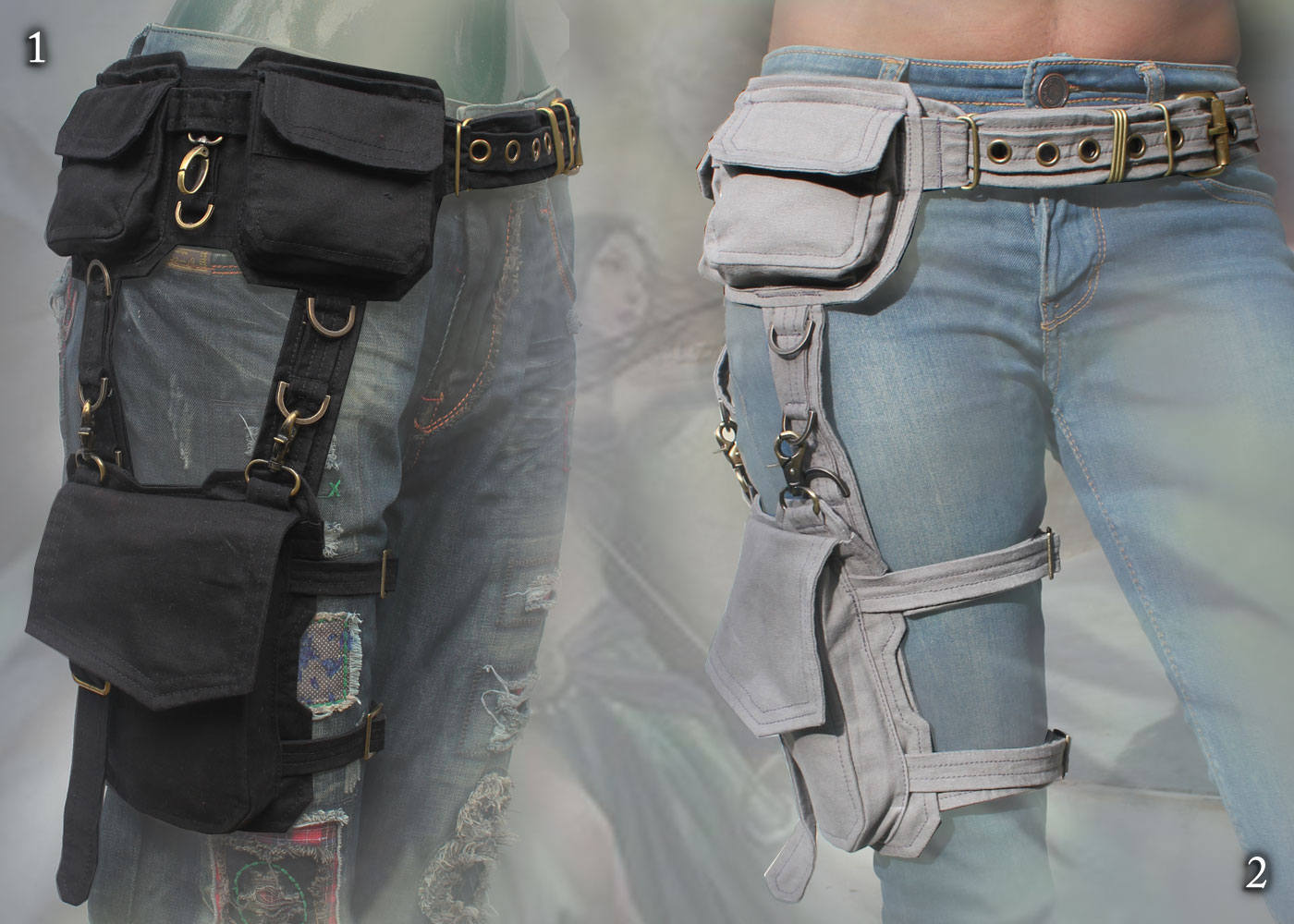 Defender Beintasche Mit 3 Cargo Taschen, Unisex Defender Beintasche Mit 3 Cargo Taschen, Unisex von CyberGypsyFashion