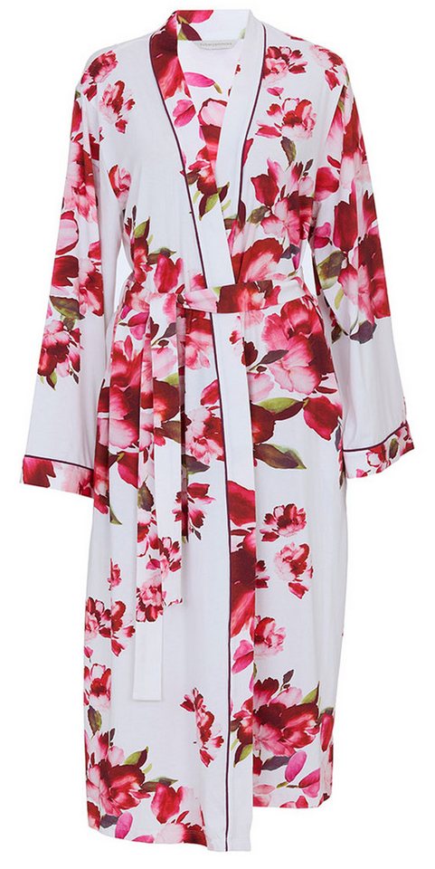 Cyberjammies Kimono Damen Morgenmantel, Midi, Baumwollmischung, Kimonokragen, Gürtel, Edles Design von Cyberjammies