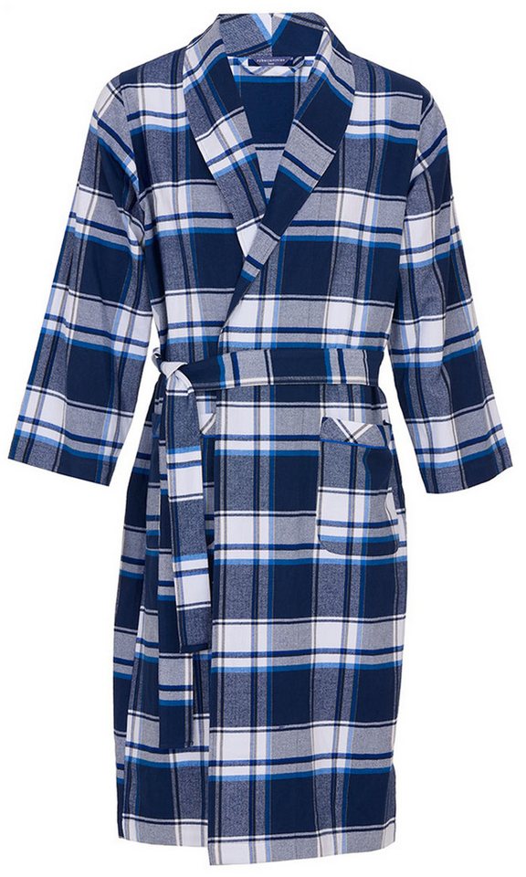 Cyberjammies Morgenmantel Herren Flanell Hausmantel, Midi, Baumwolle, Schalkragen, Gürtel, Baumwolle von Cyberjammies