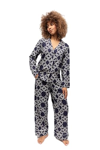 Cyberjammies Pyjama Avery 0075/0076, Marineblau / Weiß, marineblau, 44 von Cyberjammies