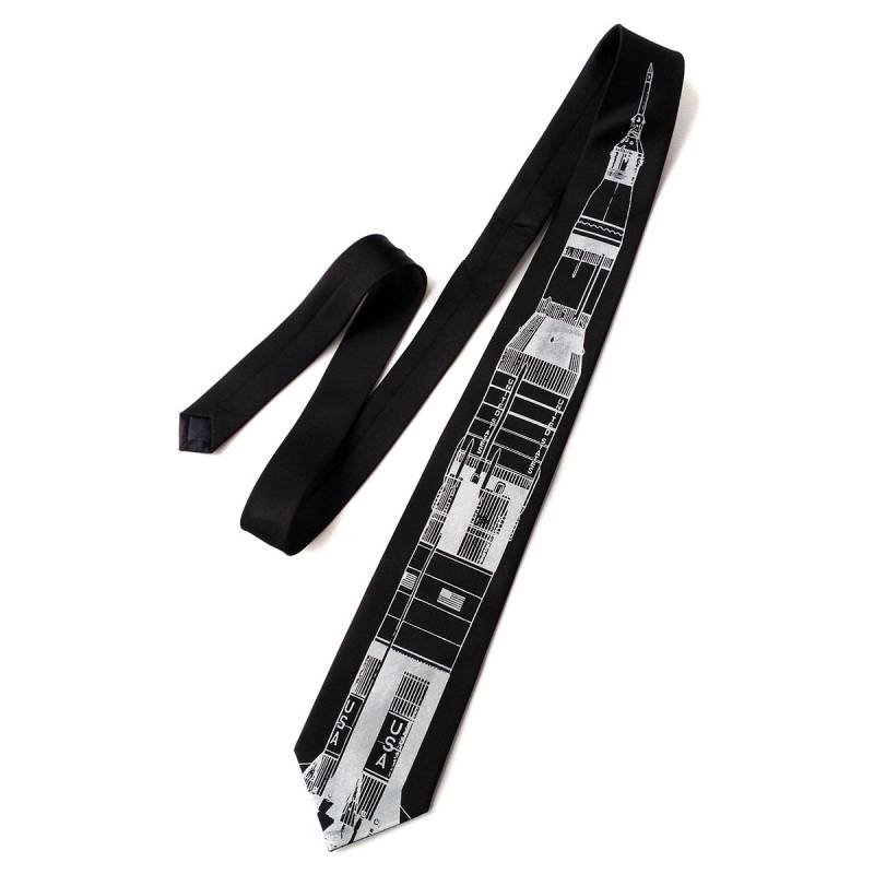 Saturn V Krawatte, Apollo 11 50. Jahrestag. Nasa Raketenkrawatte, Herren Seidenkrawatte. Astronaut, Apollo-Programm, Raketenwissenschaftler Abitur von Cyberoptix